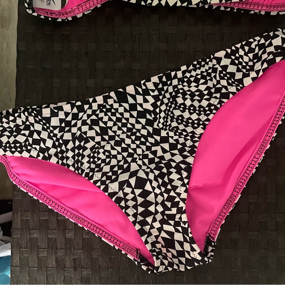 Speedo Black and Pink Bikini Swimwear